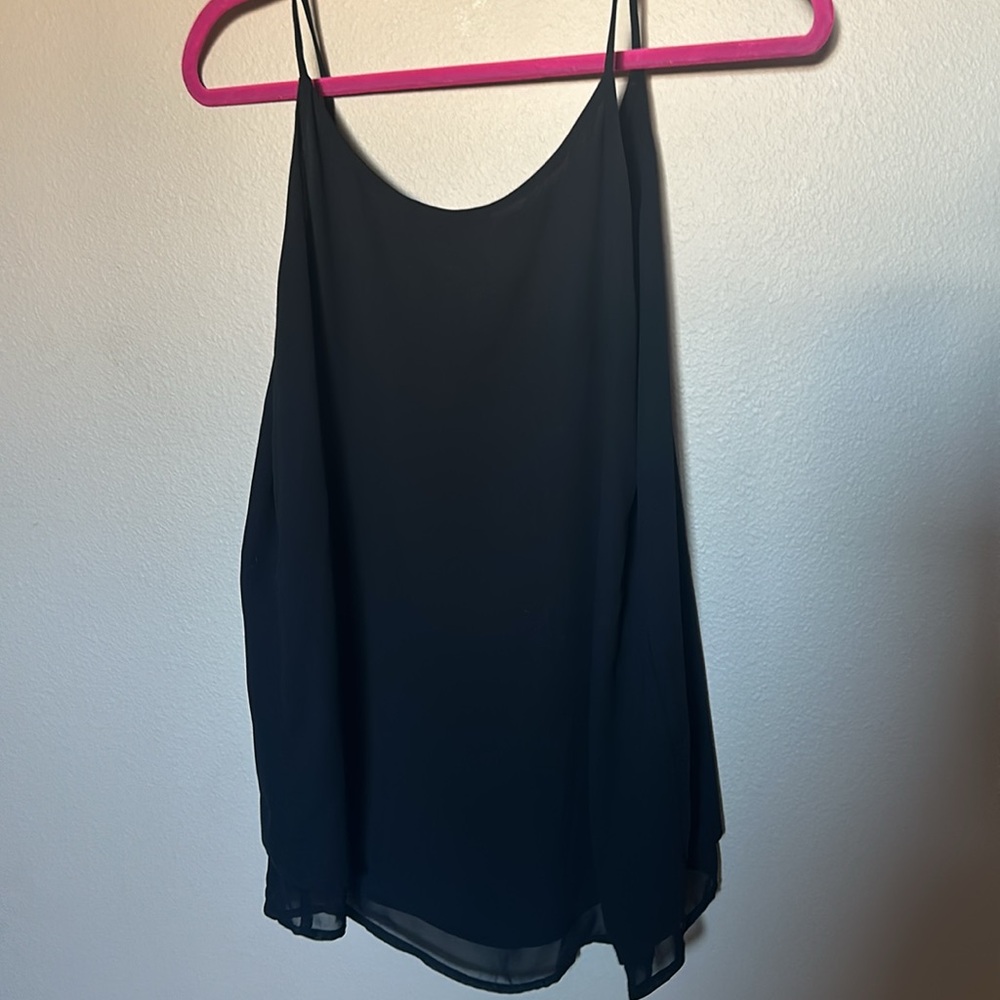HARLOWE AND GRAHAM BLACK TANK TOP - Picture 3 of 3